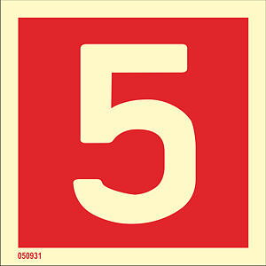 Fire sign "5" - IMPA 33.6255