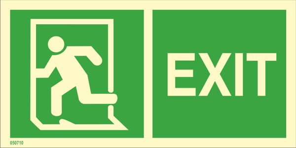 Riktningsanvisningsskylt "Exit vänster" - IMPA 33.4414