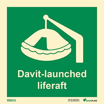 IMO sign "Davit launched liferaft" - IMPA 33.4103