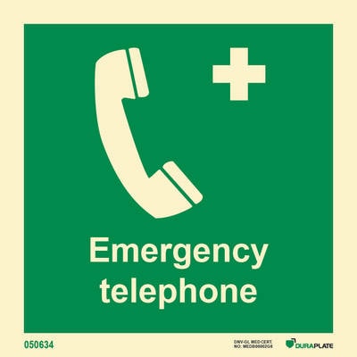 IMO sign "Emergency telephone" - IMPA 33.4131