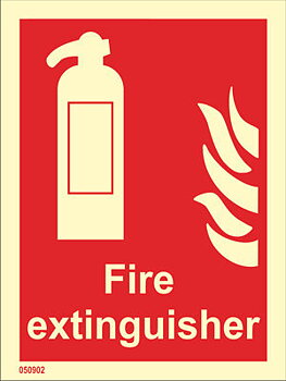 Fire sign "Fire Extinguisher (with text)" - IMPA 33.6120