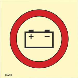 ISO 17631 Fire Control sign "Emergency source of electrical power (battery)" - IMPA 33.6867