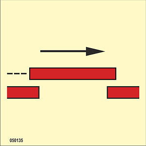 IMO A.654(16) Fire Control sign "A class self-closing sliding fire door" - IMPA 33.6035