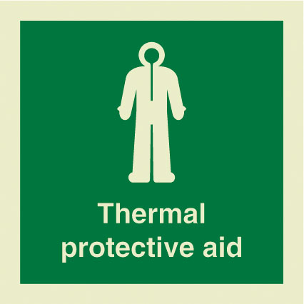 IMO sign "Thermal protective aid (TPA)" - IMPA 33.4125
