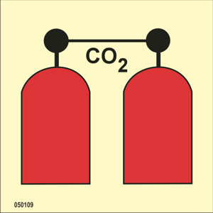 IMO A.654(16) Fire Control sign "CO2 release station" - IMPA 33.6009