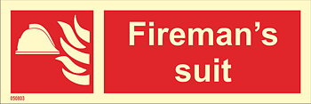 Fire sign "Fireman's suit" - IMPA 33.6158