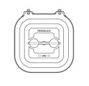 Freeman Marine hinged square deck hatch model 3030-HK (30" x 30" clear opening, knife-edge seal)