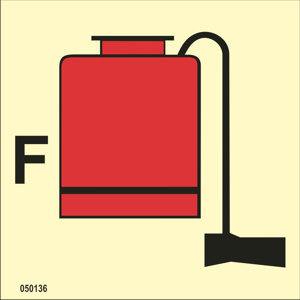 IMO A.654(16) Fire Control-skylt "Portable foam applicator" - IMPA 33.6036