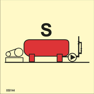 IMO A.654(16) Fire Control sign "Sprinkler installation" - IMPA 33.6044