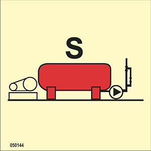 IMO A.654(16) Fire Control sign "Sprinkler installation" - IMPA 33.6044