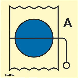 ISO 17631 Fire Control sign "Fire damper A for accommodation and service spaces" - IMPA 33.6784