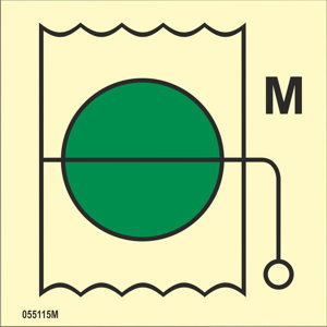 ISO 17631 Fire Control sign "Fire damper M for machinery spaces" - IMPA 33.6785