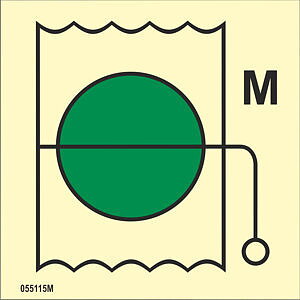 ISO 17631 Fire Control sign "Fire damper M for machinery spaces" - IMPA 33.6785