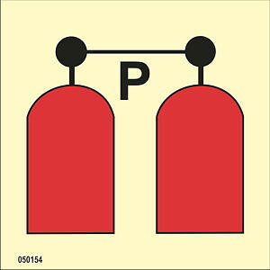 IMO A.654(16) Fire Control sign "Powder release station" - IMPA 33.6054