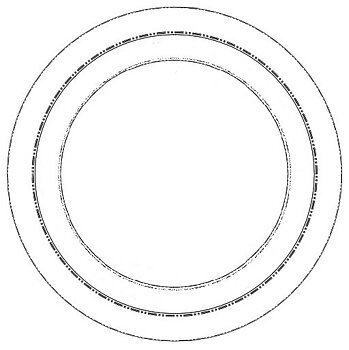 Modell 18K aluminiumring (för "knife-edge" packning)