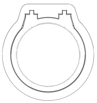 Modell 18-HK aluminiumring (för "knife-edge" packning)