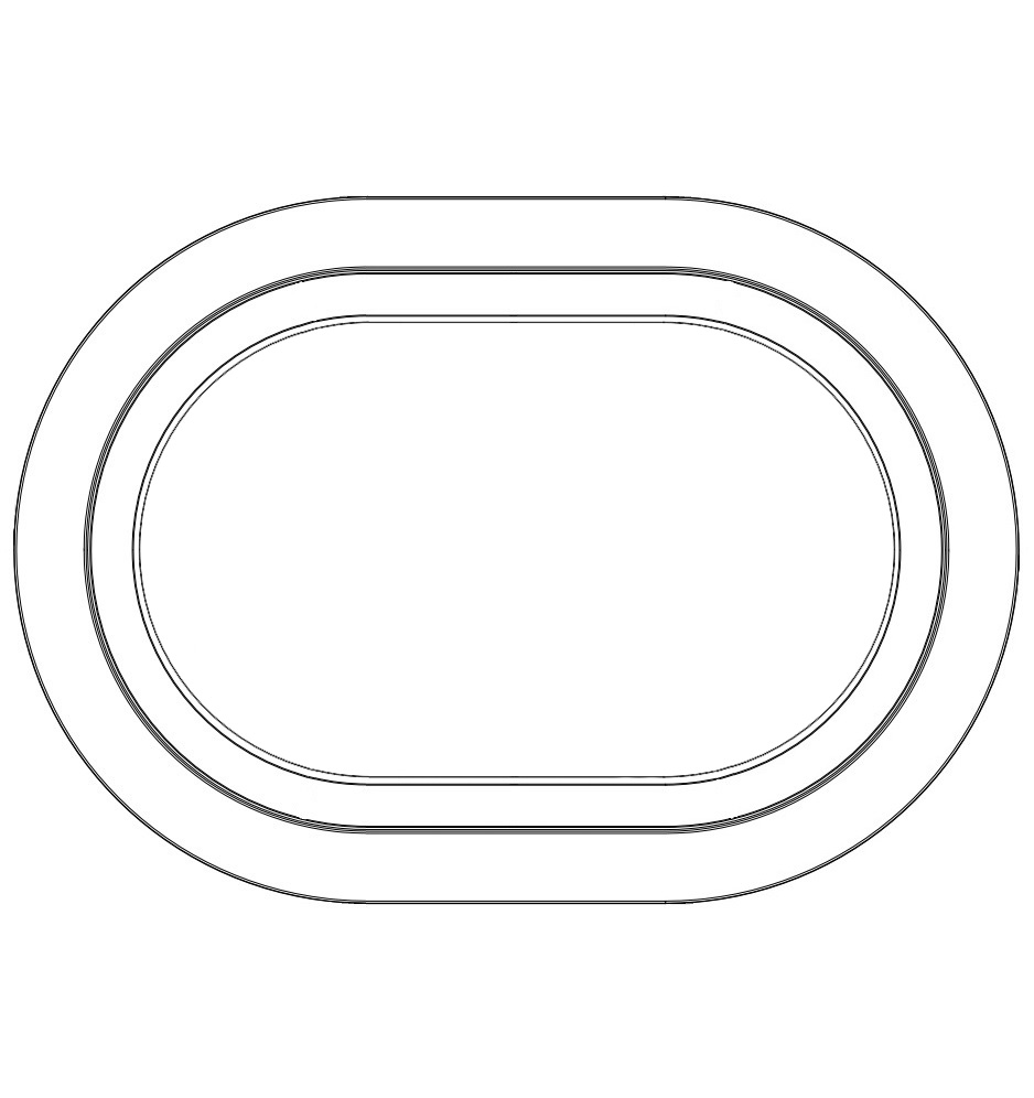 Modell 1524K aluminiumring (för "knife-edge" packning)