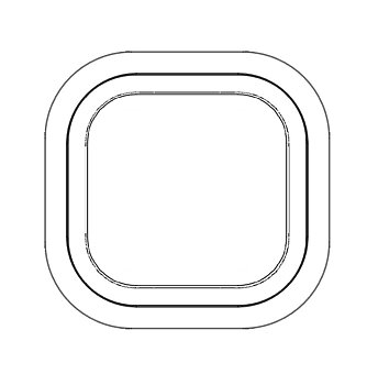 Modell 2222K aluminiumring (för "knife-edge" packning)
