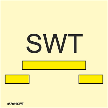ISO 17631 Fire Control sign "B class semi-watertight sliding fire door" - IMPA 33.6771