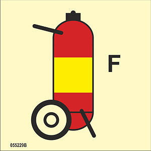 ISO 17631 Fire Control-skylt "Foam wheeled fire extinguisher"- IMPA 33.6854