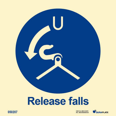 IMO sign "Release falls" - IMPA 33.5106