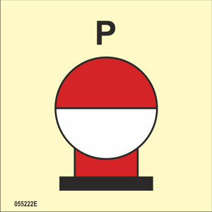 ISO 17631 Fire Control sign "Powder bottles in protected area" - IMPA 33.6836