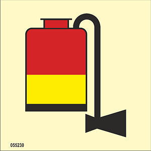 ISO 17631 Fire Control sign "Portable foam applicator unit or relevant spare tank(s)" - IMPA 33.6857