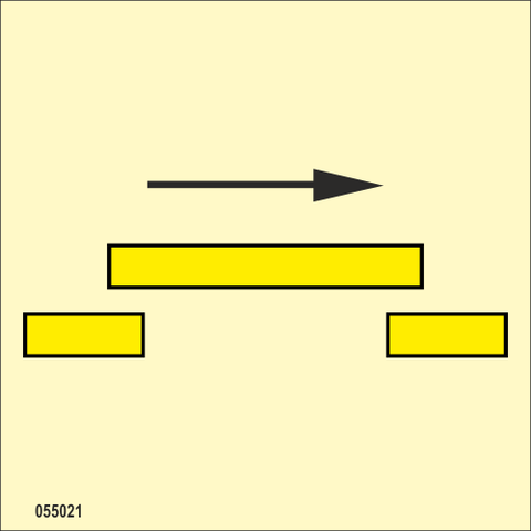 ISO 17631 Fire Control sign "B class sliding fire door" - IMPA 33.6775