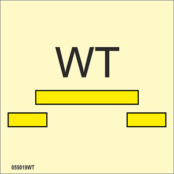 ISO 17631 Fire Control sign "B class watertight sliding fire door" - IMPA 33.6770