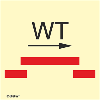 ISO 17631 Fire Control sign "A class self closing watertight sliding fire door" - IMPA 33.6773
