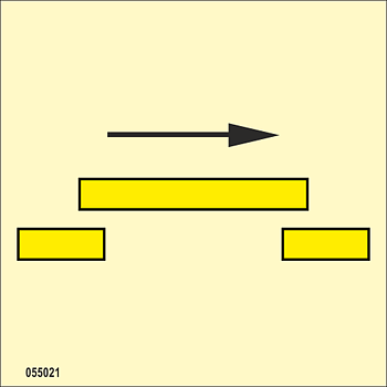 ISO 17631 Fire Control-skylt "B class self closing sliding fire door" - IMPA 33.6775