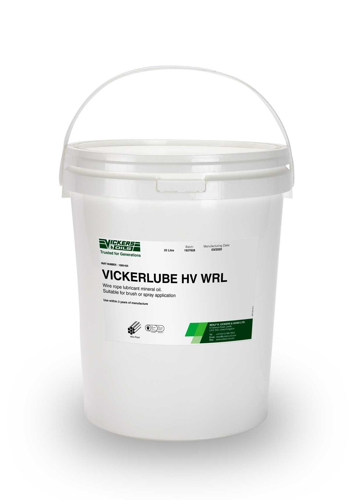 Vickers Oils Vickerlube HV WRL