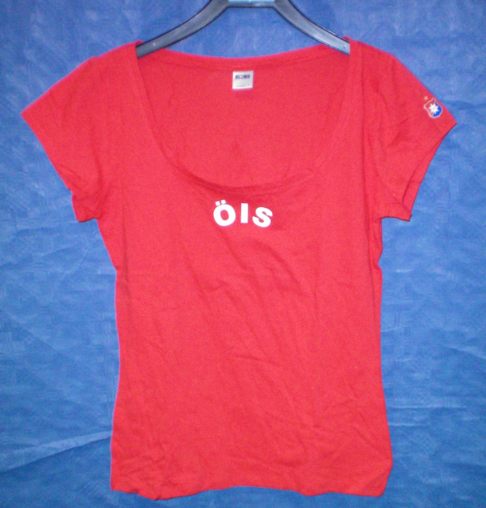 T-shirt röd dammodell