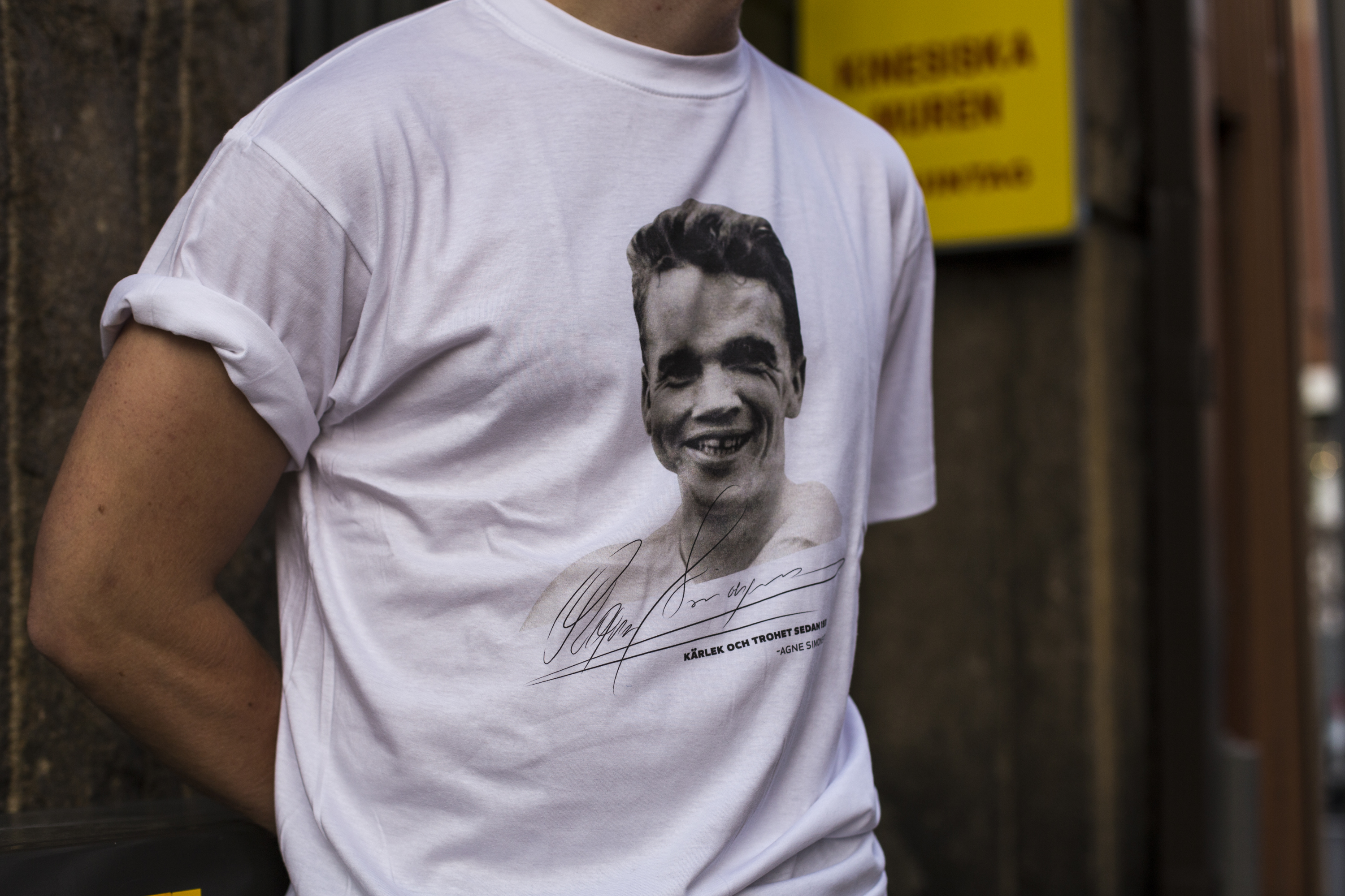 T-shirt vit, Agne Simonsson