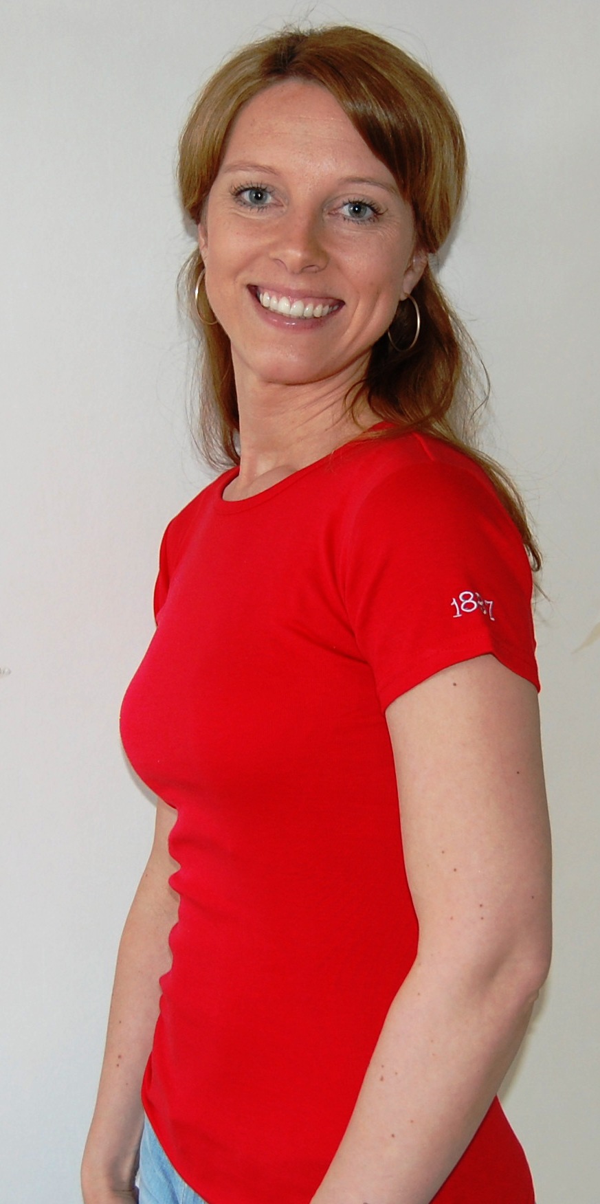 T-shirt dam röd 1887