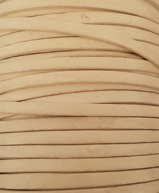 Läderrem flat 3 mm - 8