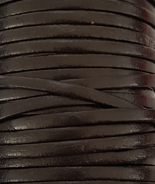 Läderrem flat 3 mm - 3