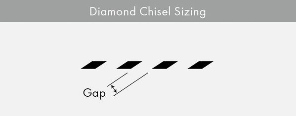 Hålgaffel diamant 6 hål - 3 mm - 2