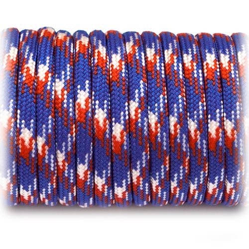 Paracord 550 - Red Blue White Camo