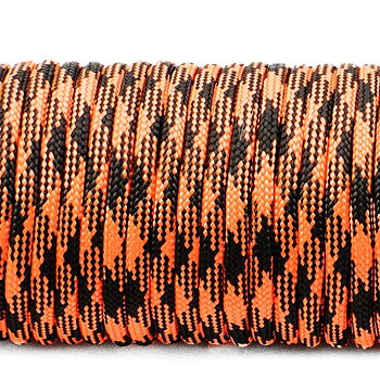 Paracord 550 - Orange Black Camo