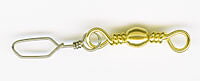 Mustad Brass Barrel Swivel W/Scandi Snap