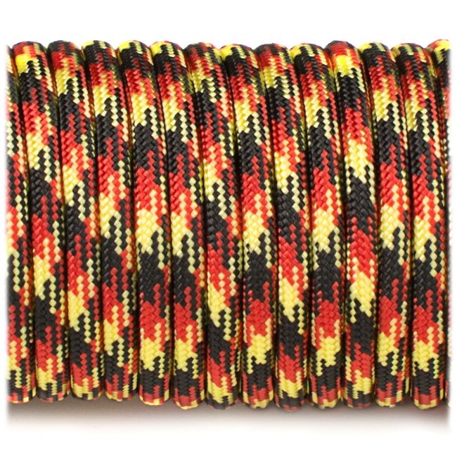 Paracord 550 - Black / Red / Yellow