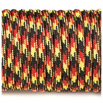 Paracord 550 - Black / Red / Yellow