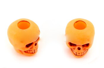 Skull bead Neon Orange
