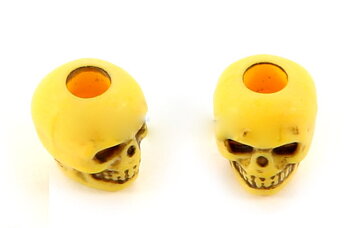Skull bead Neon Yellow