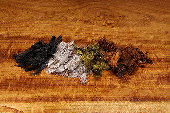 Dyed Black Hungarian Partridge Feathers