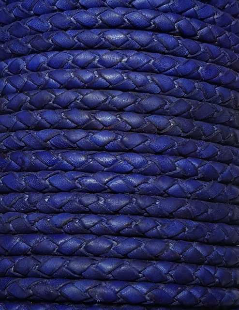 Flätad läderrem 4,0 mm - 8