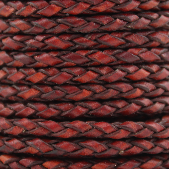 Flätad läderrem 4,0 mm - 11