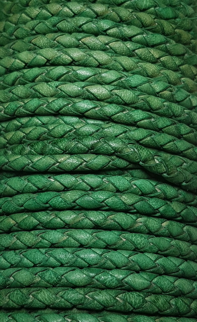 Flätad läderrem 3,0 mm - 10