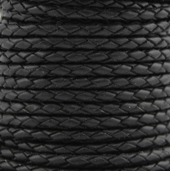 Flätad läderrem 3,0 mm - 14